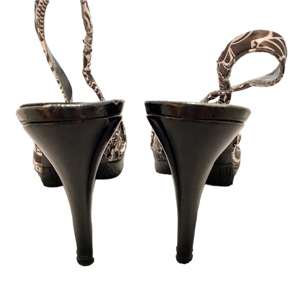 BROWN SLINGBACK HEELS - Picture 4 of 5